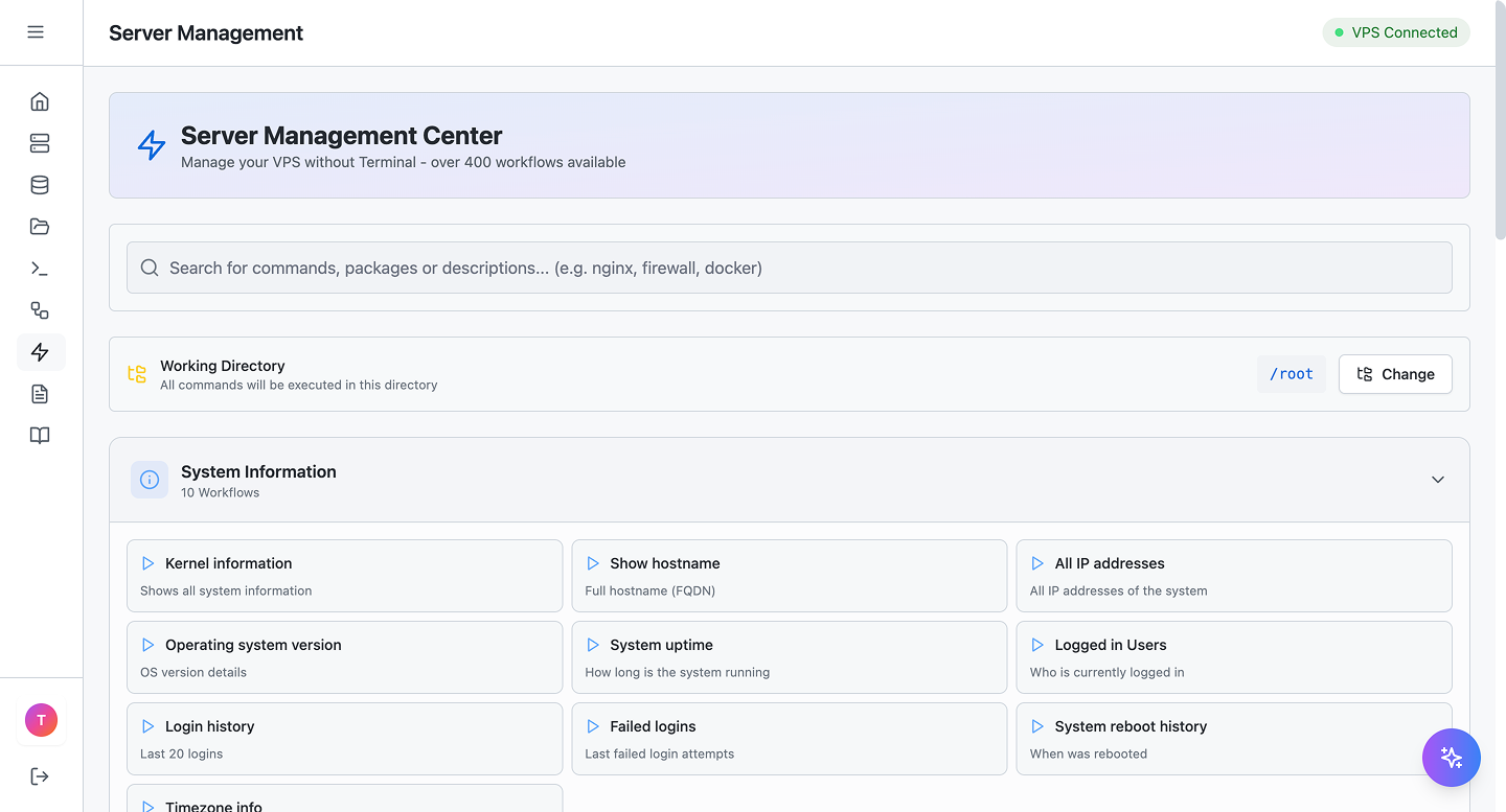 Safe command execution interface